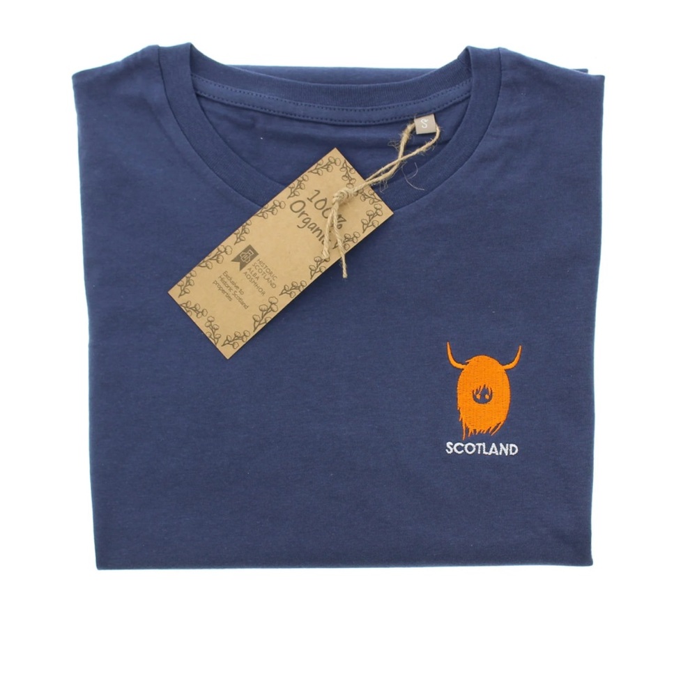 Scotland Navy Highland Cow T-Shirt